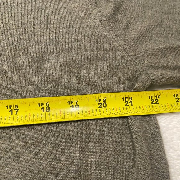 Olive Green 100% Italian Sheep Wool Sweater, Sz M - Picture 11 of 15